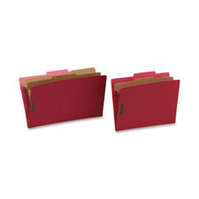 SMD18731 Classification Folders- 1 Divider- Legal- Red