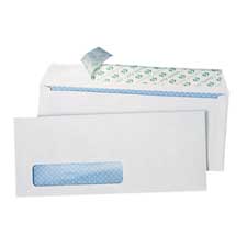Business Envelopes- w-Window- Redi-Strip- 4-.13in.x9-.50in.- White
