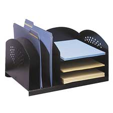 Picture of Safco Products Company SAF3167BL Steel Desk Organizer- 16-.25in.x11-.25in.x8-.25in.- Black