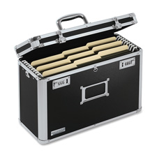 Picture of Ideastream Products IDEVZ01189 Locking File Tote- Legal- 16-.75in.x7-.25in.x12-.25in.- Black-Chrome