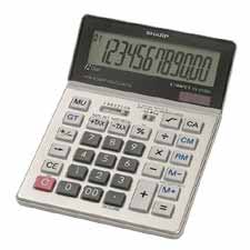 Picture of Sharp Electronics SHRVX2128V 12-Digit Calc.- Tax Feature- Dual Pwr- 5-.332in.x6-.332in.x.63in.- GY