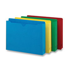 SMD75502 File Jackets- Flat Exp.- Straight Cut- Letter- Blue