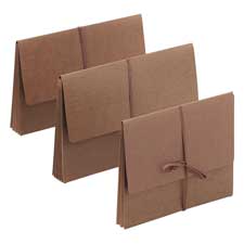 Expanding Wallet w-Elastic Ties- 5-.25in. Exp- 11-.75in.x9-.50in.