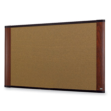 Picture of 3M MMMC3624MY Cork Boards- Graphite Blend- 3ft.x2ft.- Mahogany
