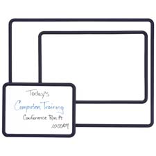 QRT7553 Contour Melamine Board- 3ft.x2ft.- White Surface-Black Frame