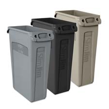 Waste Container- w-Venting Channel- 23 Gallon- 22in.x11in.x30in.- BG