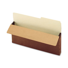File Pocket- .4 Cut- 3-.50in. Exp- 14-.75in.x10in.- Redrope