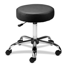 Picture of Lorell LLR69513 Round Stools- Pneumatic- 16in. Round- Black