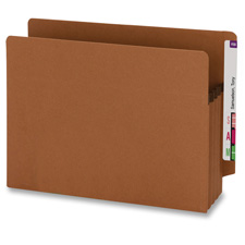 Pocket- End Tab- Recycled- 3-.50in. Exp- Lgl- Redrope