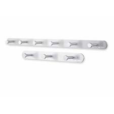 Picture of Safco Products Company SAF4202 Coat Hooks- Nail Head- 36in.x2-.75in.x2in.- 6 Hooks- Silver