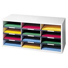 Picture of Fellowes Mfg. Co. FEL25004 Literature Organizer- 12-Cmptmnt- 29in.x11-.88in.x12-.94in.- DVGY