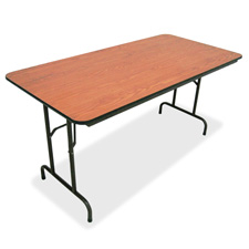 Picture of Lorell LLR65759 Folding Table- 48in.x24in.x29in.- Mahogany