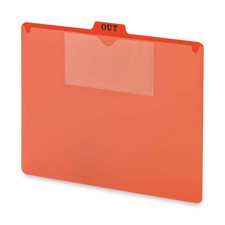 Vinyl Top-Tab Guides With Pockets- Letter 11-.75in.x10in.- Red