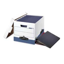 Picture of Fellowes Mfg. Co. FEL0073301 File Storage- Ltr-Lgl- 12-.25in.x18-.50in.x12in.- 12-CT- White-Blue