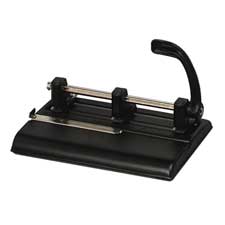 Picture of Master Products MAT1325B Heavy-Duty Hole Punch- 3 Hole- Adjust Center- 40 Sht Cap- BK