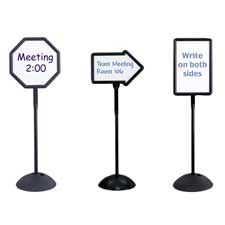 Picture of Safco Products Company SAF4117BL Directional Sign- Magnetic- Rectangle- Dual-Sided- 18in.x18in.x65in.