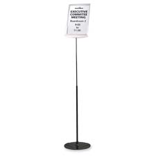 Picture of Durable Office Products Corp. DBL558957 Floor Sign Holder - Adjust. Height- 11in.x11in.x40-60in.- Gray-Clear