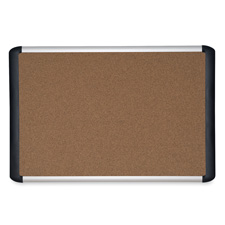 MVI Tech Self Healing Cork Bulletin Board, 36"x48", Contemporary Frame, Wall Mounting Kit