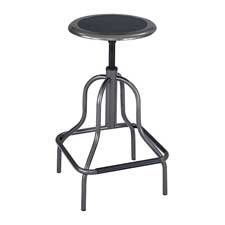 Picture of Safco Products Company SAF6665 Industrial Stool- without Back- Seat Height 22in.x27in.- Pewter