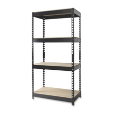 Picture of Hirsh Industries HID17125 Fours-Shelf Unit- Steel- 30in.x16in.x60in.- Black