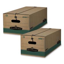 Picture of Fellowes Mfg. Co. FEL00774 Recycled Stor-File- Legal- 15in.x24in.x10in.- 12-CT- Kraft-Green