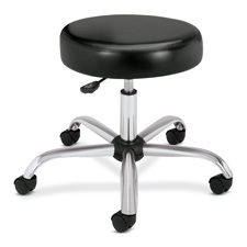 Picture of HON Company HONMTS01EA11 Medical Exam Stool- w-o Back- 24-.25in.x27-.25in.x22in.- Black