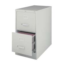 Picture of Lorell LLR60653 2-Drawer Vertical File- w- Lock- 15in.x25in.x28-.38in.- Black