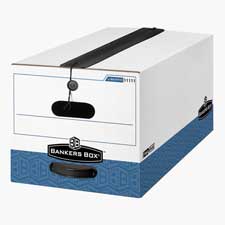 Picture of Fellowes Mfg. Co. FEL12112 Liberty Banker Box- Legal- 15in.x24in.x10in.- 12-CT- White-Blue