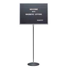 Picture of Quartet QRT7921M Message Board W-Stand- Magnetic- Square Corners- 24in.x18in.- GY