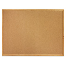 QRT307 Cork Board- 1-.75in. Frame Face- 6ft.x4ft.- Oak Frame-Nat. Finish