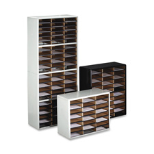Picture of Safco Products Company SAF7121BL Literature Sorter- 36 Compartments- 32-.25in.x13-.50in.x38in.- BK