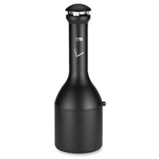 Picture of Rubbermaid Commercial Products RCP9W3300BK Smoking Receptacles- 13in.x39in.- Weather Resistance- Black