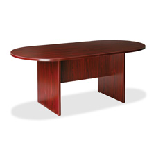 Picture of Lorell LLR87272 Oval Conference Table- 72in.x36in.x29-.50in.- Mahogany