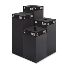 Picture of Safco Products Company SAF2984BL Recycling Receptacle- 15-.25in.x15-.25in.x44in.- 42 Gal- Black