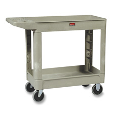 Picture of Rubbermaid Commercial Products RCP450088BG 2-Shelf Cart- w-Lipped Shelf- 17-.88in.x39in.x33-.25in.- Beige