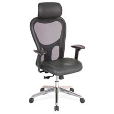 Picture of Lorell LLR85035 Executive High-Back Chair- 24-.88in.x23-.63in.x52-.88in.- Black