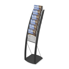 Picture of Deflect-O Corporation DEF693145 Floor Stand- 6 Compartments- 13in.x16-.50in.x49in.- Silver