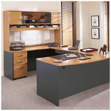 Picture of Bush Industries BSHWC24442 Manager&amp;apos;s Desk- 66in.x29-.38in.x29-.88in.- Dark Cherry