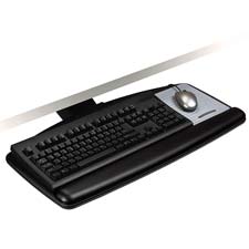 Picture of 3M MMMAKT90LE Keyboard Tray- Height-Tilt Adjust- 25-.50in.x12in.- 23in. Track- BK