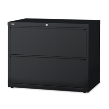 Picture of Lorell LLR60555 Lateral File- 2-Drawer- 36in.x18-.63in.x28-.13in.- Black