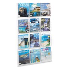 Picture of Safco Products Company SAF5602CL Literature Rack- 12 Pockets Magazine- 30in.x2in.X49in.- Clear