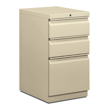 Picture of HON Company HON33720RQ Mobile Ped- Box-Box-File- R Pull- 15in.x19-.88in.x28in.- Light Gray