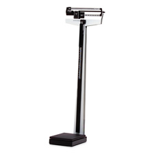Picture of Health o Meter HHM402KL Scale- w- Height Rod- 390Lb. Cap- 10-.50in.x14in.x57-.25in.- BKSR