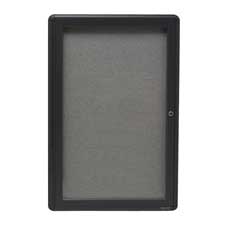 Indoor Bulletin Board- Fabric- 1 Door- 2ft.x3ft.- Radius Frame- Gy