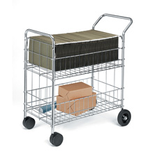 Picture of Fellowes Mfg. Co. FEL40912 Mail Cart- Holds 150 Ltr-Lgl Fldrs- 22-.25in.x38-.50in.x39-.25in.- CE