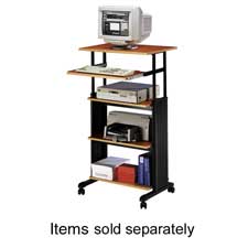 Picture of Safco Products Company SAF1929CY Stand Up Workstation- 29-.50in.x22in.x35in.-49in.- Black-Cherry