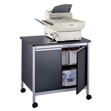 Picture of Safco Products Company SAF1872BL Machine Stand- w- Top Shelf- 32in.x24-.50in.x30-.25in.- Black
