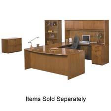 Picture of Basyx BSXBW2180HH Hutch- w-Doors- F-Credenza-Desk- 72in.x14-.63in.x37-.13in.- Bourbon CY