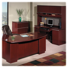 Picture of Bush Industries BSH50DDP60A1CS Dble Ped Desk- .50- 59-.50in.x29-.38in.x29-.63in.- Hrvst CY