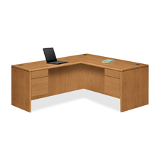 Picture of HON Company HON10783RCC Desk- RT Pedestal- 66in.x30in.- Harvest